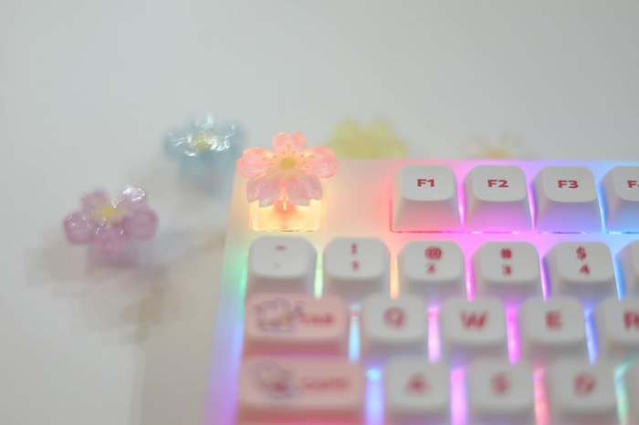 cherry blossom artisan keycap